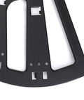 Close-up of steel black bracket from Heavy Duty 3 Layer Shoe Cabinet Bracket Kit with Steel Black Drawer Hinges and Mounting Hardware