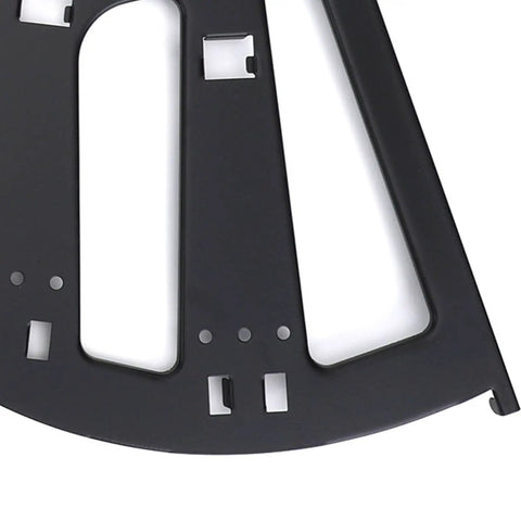 Close-up of steel black bracket from Heavy Duty 3 Layer Shoe Cabinet Bracket Kit with Steel Black Drawer Hinges and Mounting Hardware