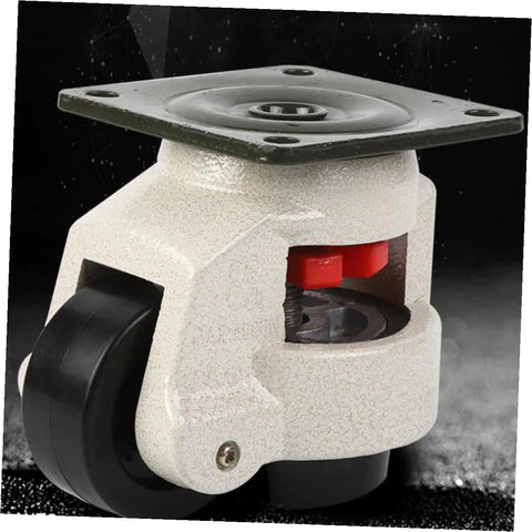 Four Pack Beefy Heavy Duty Swivel Workbench Leveling Casters With 60mm Flat Base Plate For Industrial Equipment Transport And Heavy Furniture Moving On Smooth Floors Ideal For Shop Garage And Warehouse Use, close-up