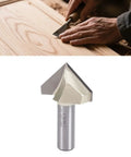 Top Tier Senecesli 90 Degree V Groove Router Bit With One Half Inch Shank And One Point Five Inch Cutting Diameter for precision milling.
