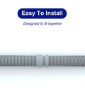 Close-up view of Pro Grade 1.5 Inch Pool Vacuum Hose Set showing connection of 8 Piece 40 Inch Replacement Extension Hoses For Automatic Pool Cleaners
