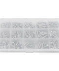 M3 304 Stainless Hex Socket Head Cap Screws And Nuts Kit, 150 Pcs Each, Grade 8.8 High Strength Bolts In Compact Case