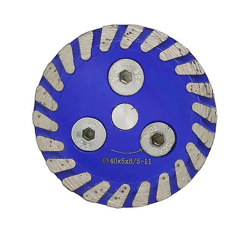 Mini Diamond Saw Blades Set 40mm for Stone Granite Carving and Easy, Precise Cutting Turbo Disc, 5/8-11 Threaded Flange