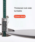Blue Marble Lazy Susan Turntable 32 Inch Large Rock Slab Plate With 360 Degree Silent Rotation thickness measurement