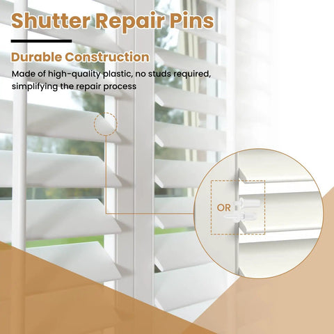 Complete 220 Piece Plantation Shutter Repair Toolkit Featuring Durable Steel Pins Bulk Louvers Staples Precision Washers And Heavy Springs For No Sweat Home Fixes Shutter repair pins in durable plastic for easy installation.