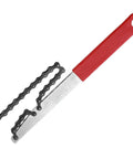 Bicycle Freewheel Chain Whip And Cassette Sprocket Remover Tool Set For Bike Repair Pro Grade Heavy Duty Steel Construction With Red Non Slip Handle.