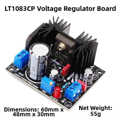 Dead Reliable Dc Adjustable Linear Regulated Power Supply Board 1.25V To 37V Pushing 7A With Heavy Duty Heatsink and components