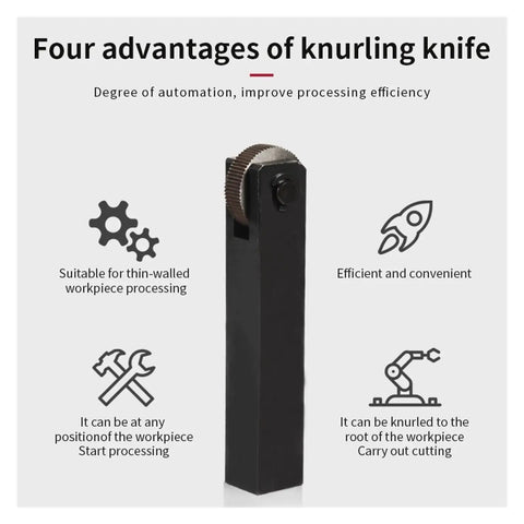 Lathe Knurling Tool Set 6Pcs With 0.6mm 1.0mm 1.5mm Knurling Wheels And 20mm By 18mm Straight Knurling Knife Steel Lathe Tool Holder Hob