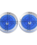 3 Pack Round Bubble Level 32mm for acrylic for spirit Gauge for Precision showing two translucent circular levels with degree markings.
