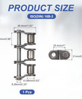 Premium Manganese Steel ISO 16B-3 Roller Chain Offset Half Link with dimensions for heavy duty machinery.