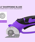 Heavy Duty Cordless Electric Scissors 4V Rechargeable Rotary Cutter with self-sharpening blade for smooth fabric cutting.