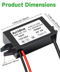 Dimensions of Rugged 12V/24V To 5V USB C Buck Converter 3A 15W Type C Output Waterproof Charging Module