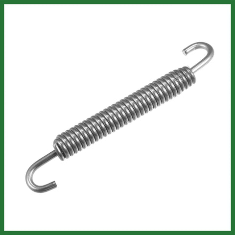 Motorcycle exhaust pipe spring, stainless steel, 80mm long with hooked ends
