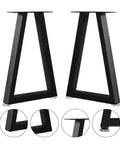 Adjustable Trapezoid Metal Table Legs Set Of 2 For DIY Coffee Table End Table And Nightstand Black Mid Century Modern Style