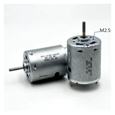 Image of Top Shelf 9000 RPM Carbon Brush Motor 6V To 24V DC High Speed Unit with 2.5mm shaft and 16.5mm housing.