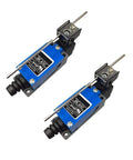 Adjustable Rod Lever Arm Momentary Limit Switch Set Of Two, ME-8107, with One NC and One NO Contact displayed, blue casing