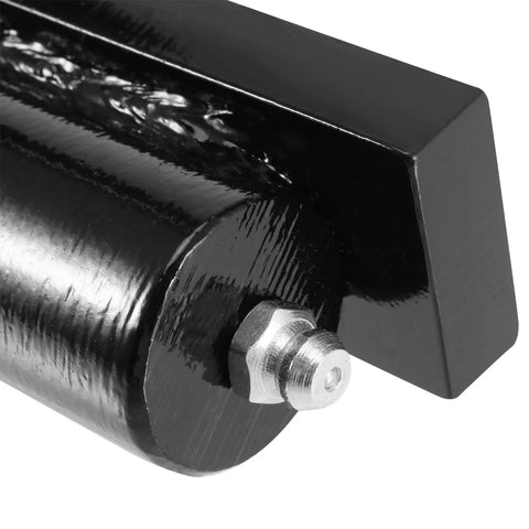 Close-up of Heavy Duty Barrel Gate Hinge Set 3 Pairs 5 Inch Weld On Ball Bearing Hinges for Swing Gates and Trailer Ramps 450 lbs Capacity