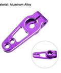Three Pack Aluminum 25T Steering Servo Arm Horn Set For DIY RC Cars Boats And Planes, 31mm Length, 7mm Thick, 3mm Holes, High Torque Coreless Servo Accessory In Purple. Purple aluminum alloy 25T servo horn with 31mm length and 3mm holes
