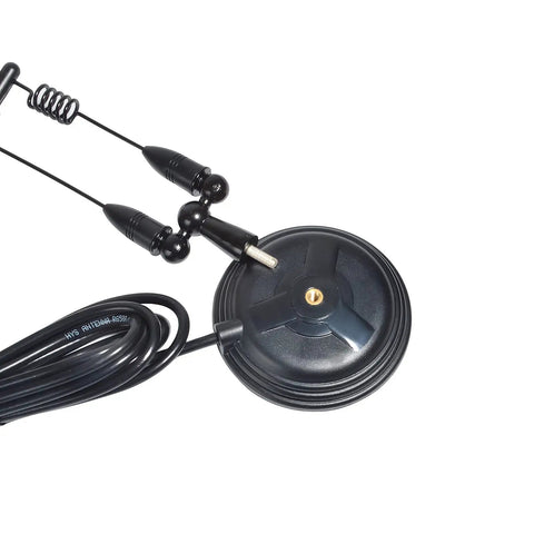 Base of Beefed Up Magnetic Dual Band Car Antenna Signal Booster with attached coaxial cable for Ham Radios 2m 70cm VHF UHF.