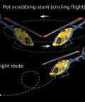 A60 206 Remote Control Helicopter For Adults And Beginners, 4CH RC Heli With 6 Axis Gyro demonstrating circling flight maneuver
