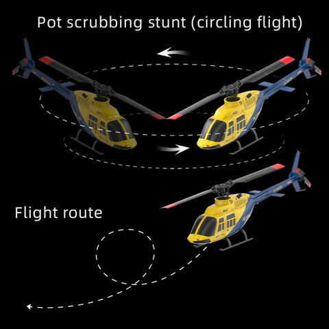 A60 206 Remote Control Helicopter For Adults And Beginners, 4CH RC Heli With 6 Axis Gyro demonstrating circling flight maneuver