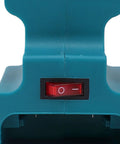 Banapoy 200W Cordless Mini Bench Grinder with 7000Rpm Buffer Polisher, showing power switch detail for easy operation.