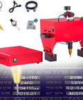Heavy Duty Portable Dot Peen Engraver With Rotary Function For Deep Metal Marking And Vin Code Etching Built Tough Job Site Ready showcasing components and deep marking.