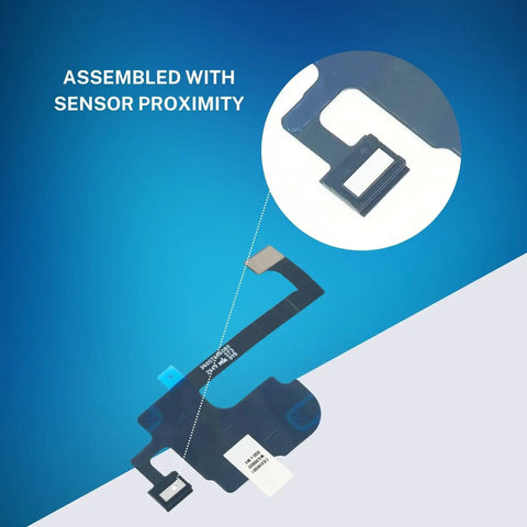 Close-up of Proximity Sensor Earpiece Flex Cable Replacement For iPhone 15 With Metal Bracket And Ambient Light Sensor Fix