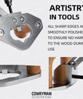 Router Plane Handheld Woodworking Tool With Stainless Steel Body And Gray Finish, shown at different angles highlighting features.
