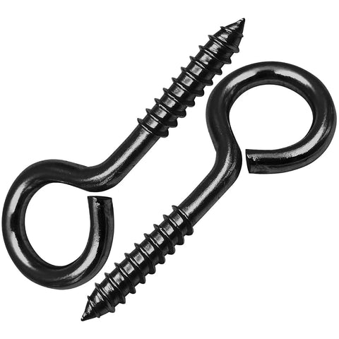 Heavy Duty Screw In Eye Hooks Black Stainless Steel 5 Inch 500 Lbs Load Rating Solid Loop Bolts For Indoor Outdoor Wall Mounting Built Tough As Nails And Designed To Handle Heavy Daily Grind