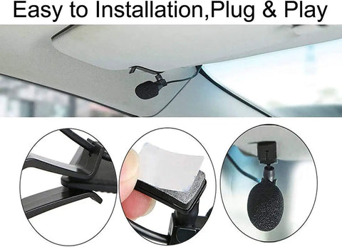 Car Audio Microphone For Head Unit With Three Point Five Millimeter Mic Input Aftermarket Microphone For Clear Voice On Bluetooth Enabled