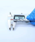 Measuring Heavy Duty 603ZZ And 603Z Miniature Ball Bearings Featuring Super Smooth ABEC-1 Ratings with digital caliper at 9mm.