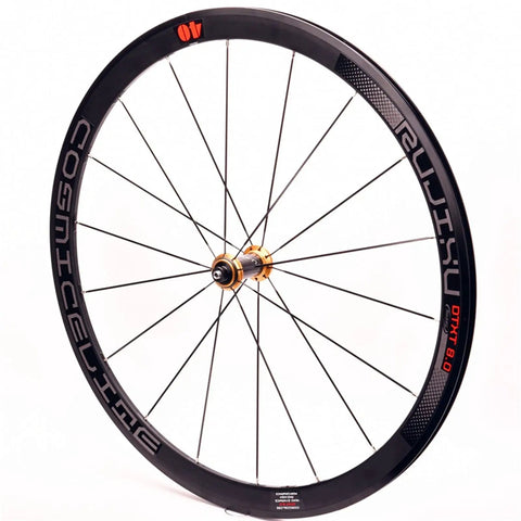 700c Road Wheelset Dope Lightweight Aluminum Rim 40mm With Carbon Hub, Quick Release, V Brake Compatible, Gold Finish