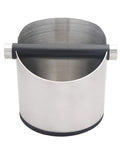 Espresso Knock Box Built Tough From Stainless Steel, Removable Knock Bar, And Non Slip Rubber Base, Keeps Your Portafilter Safe