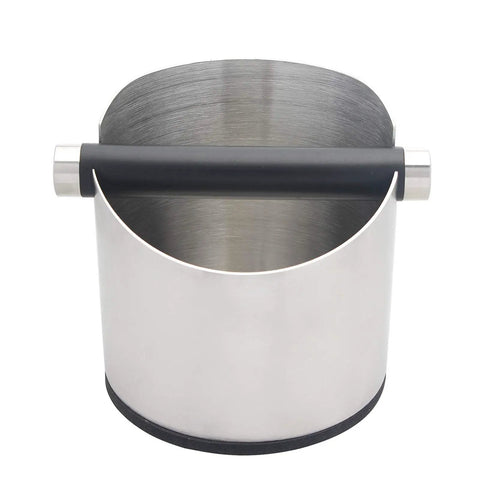 Espresso Knock Box Built Tough From Stainless Steel, Removable Knock Bar, And Non Slip Rubber Base, Keeps Your Portafilter Safe