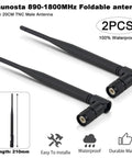 Wideband TNC Male SDR Antenna 890 To 1800MHz Omnidirectional Foldable 3dBi For RTL SDR ADS B Go To Receiver, 2 Pack