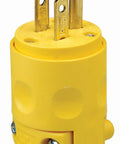 Heavy Duty No Nonsense 15 Amp 125 Volt Grounding Plug Model 515PV Yellow Built For Rugged Use With Backwire Clamps