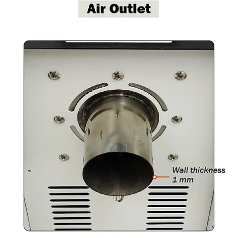 Air outlet of Heavy Duty Professional Grade Industrial Heat Blower With Thermostatic Hot Air Circulator and Killer Pid Temp Control.