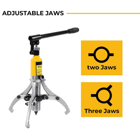 Pro Grade 8 Inch Hydraulic Gear Puller with adjustable two or three jaws