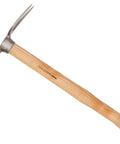 Beefy Dual Function Hand Mattock With Hoe Blade And Grubber For Small Garden Trenching And Root Cutting 15.5 Inch 3 Pound Compact Cultivator Tool Made In Germany Since 1899 Heidelberg Design, showing ash handle and metal head.