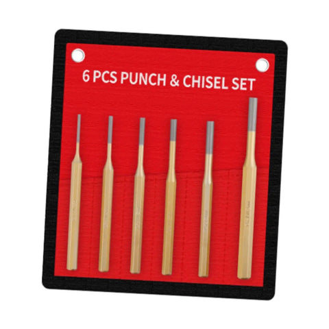 Center Punch Set With Centering Pin And Chisel Tool Kit for Metalworking Masonry and Diy Projects Heavy Duty Steel Construction