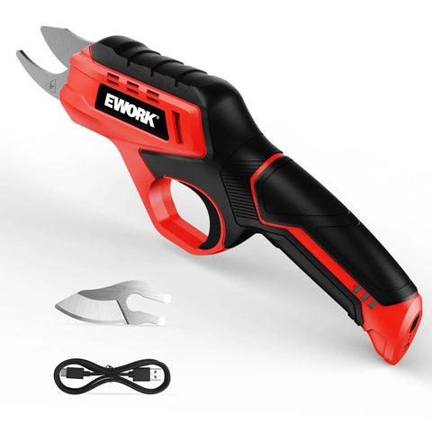 Cordless Electric Pruning Shears With 0.7 Inch Cutting Diameter 4000mAh Battery SK5 Blades Tool Free Replacement Handheld Garden Pruner