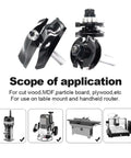 Three Piece Cabinet Door Raised Panel Router Bit Set One Half Inch Shank With C3 Carbide For Tenon Joints, cutting applications