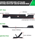 Heavy Duty Mower Blades 482878 Set For Scag Tiger Cub Wildcat Turf Tiger 36 Inch And 52 Inch Decks Replacement Ferris 21227S