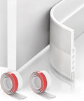 Suptikes 2-pack white door draft stoppers, 1.8 in W x 37 in L, door bottom seals for interior and exterior doors.