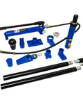 Pro Grade 10 Ton Hydraulic Auto Body Repair Kit With Blow Case, Heavy Duty Steel Build, Handy Pump And Gauge, Multiple Accessories
