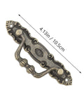4 Pack Vintage Zinc Alloy Drawer Pulls Handles With Gold Finish For Dresser Cabinets And Furniture Antique Cabinet Knobs Retro Decor Hardware Set For Kitchen Bookcase Closets, 10.5 cm size