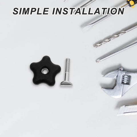 Super Sturdy 2Pc Lawn Mower Handle Bolt Kit With Knob Nut Replacement Screws Fits Push Mower Handles Perfectly Resists Wear Tear And Slipping For Grass Cutting Jobs, black knob bolt with screw and tools