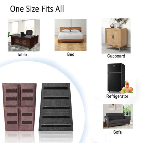 Adjustable Furniture Levelers 48 Piece No Slip Rubber Shims For Leveling Tables Chairs Toilets Cabinets And Appliances On Display