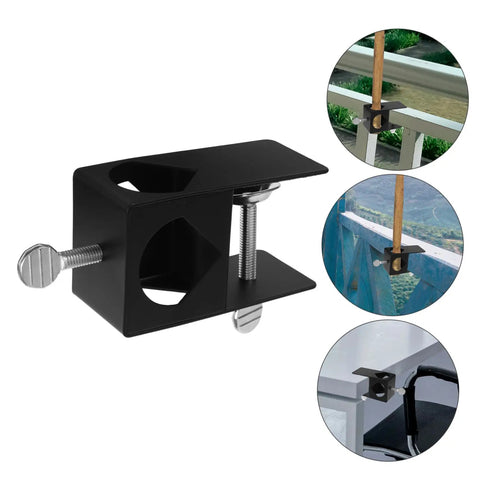 Adjustable Deck Torch Clamp For Tiki Torches Dope Metal Railing Holder For Decks Fences And Poles Outdoor Spaces Sleek Mount